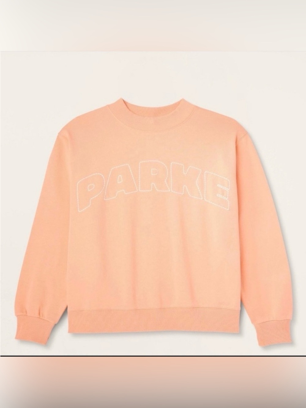 Parke x Target Peach 100% Cotton Mock Neck Sweatshirt - Size L/XL - NEW w/tags - Picture 4 of 4